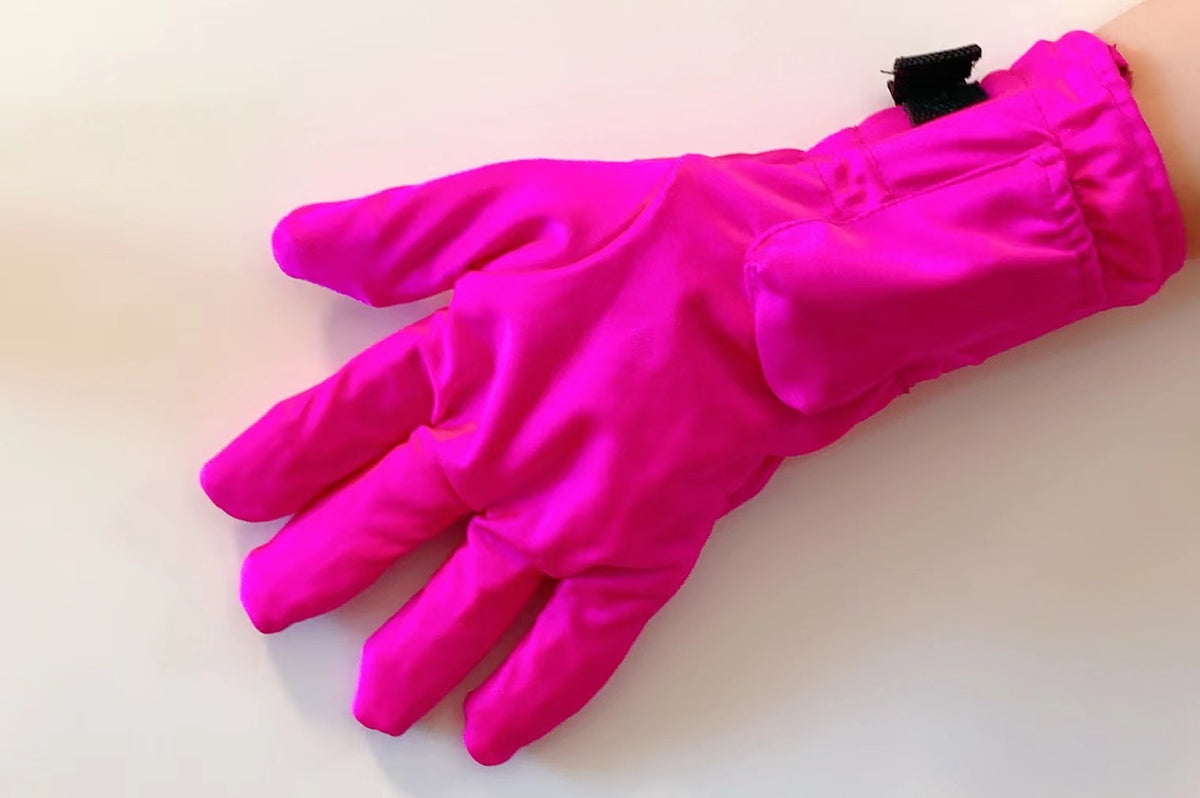Massage glove in use